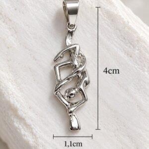 DIJE DE PLATA MODELO TELAS, LINEA MACIZA