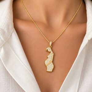 DIJE DE PLATA RODINADA EN DORADO MODELO EMBARAZADA