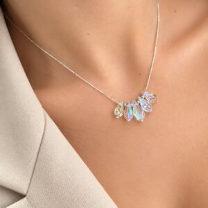 CONJUNTO de plata y cristal europeo modelo con cinco GOTAS
