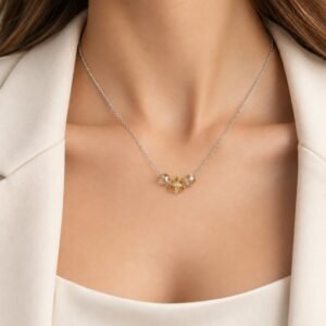 CONJUNTO DE CRISTAL AUROPEO MODELO ESFERAS Y TREBOL DORADO