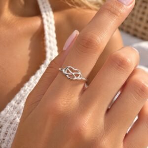 ANILLO DE PLATA MODELO CORAZON CON INFINITO